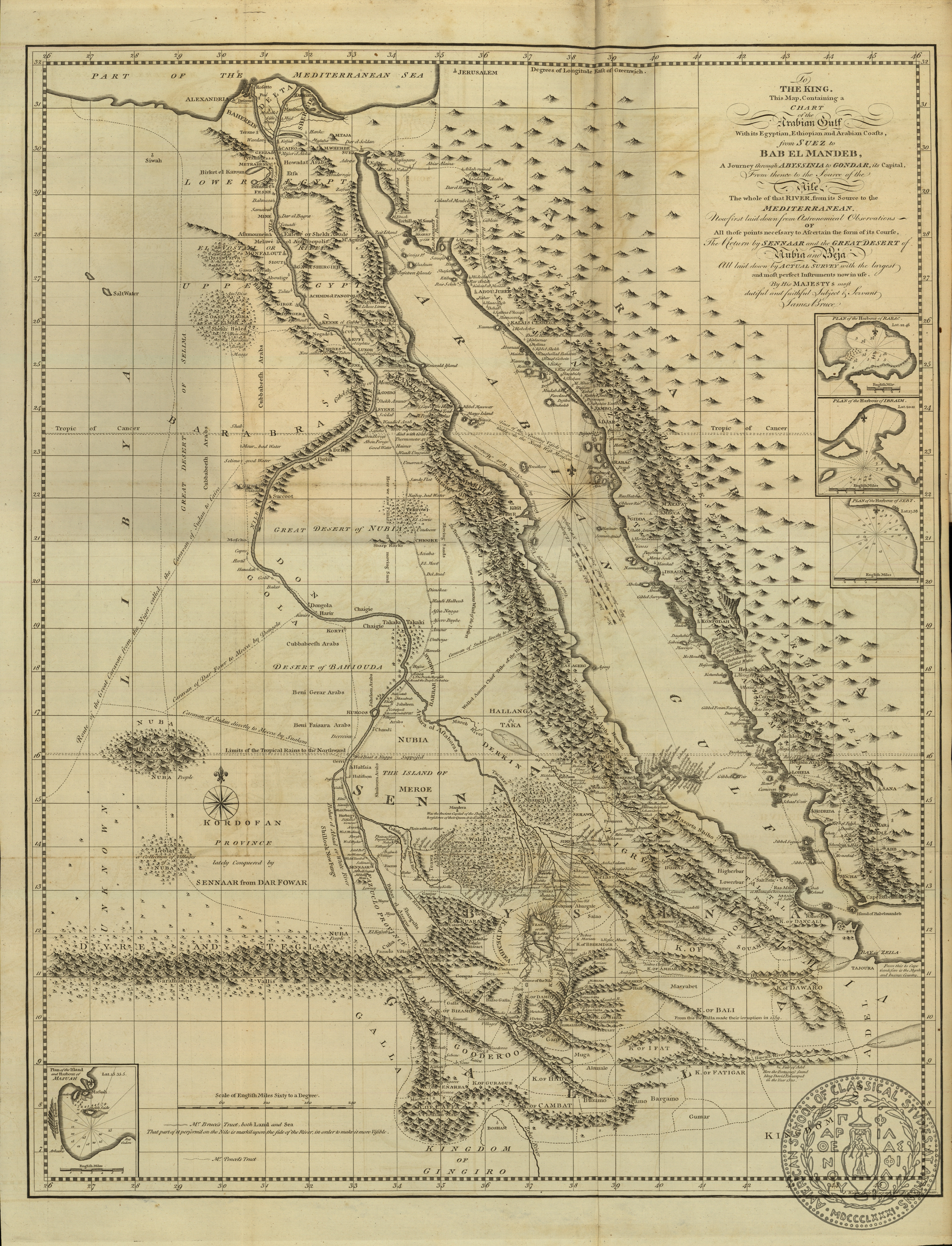 To the King this map containing a chart of the Arabian Gulf with …..